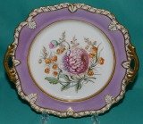  Rare Coalport Porcelain Botanical Dish, dated 1826