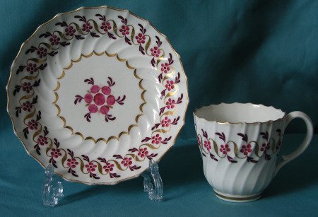 Worcester (Flight Period) coffee cup and saucer c.1790